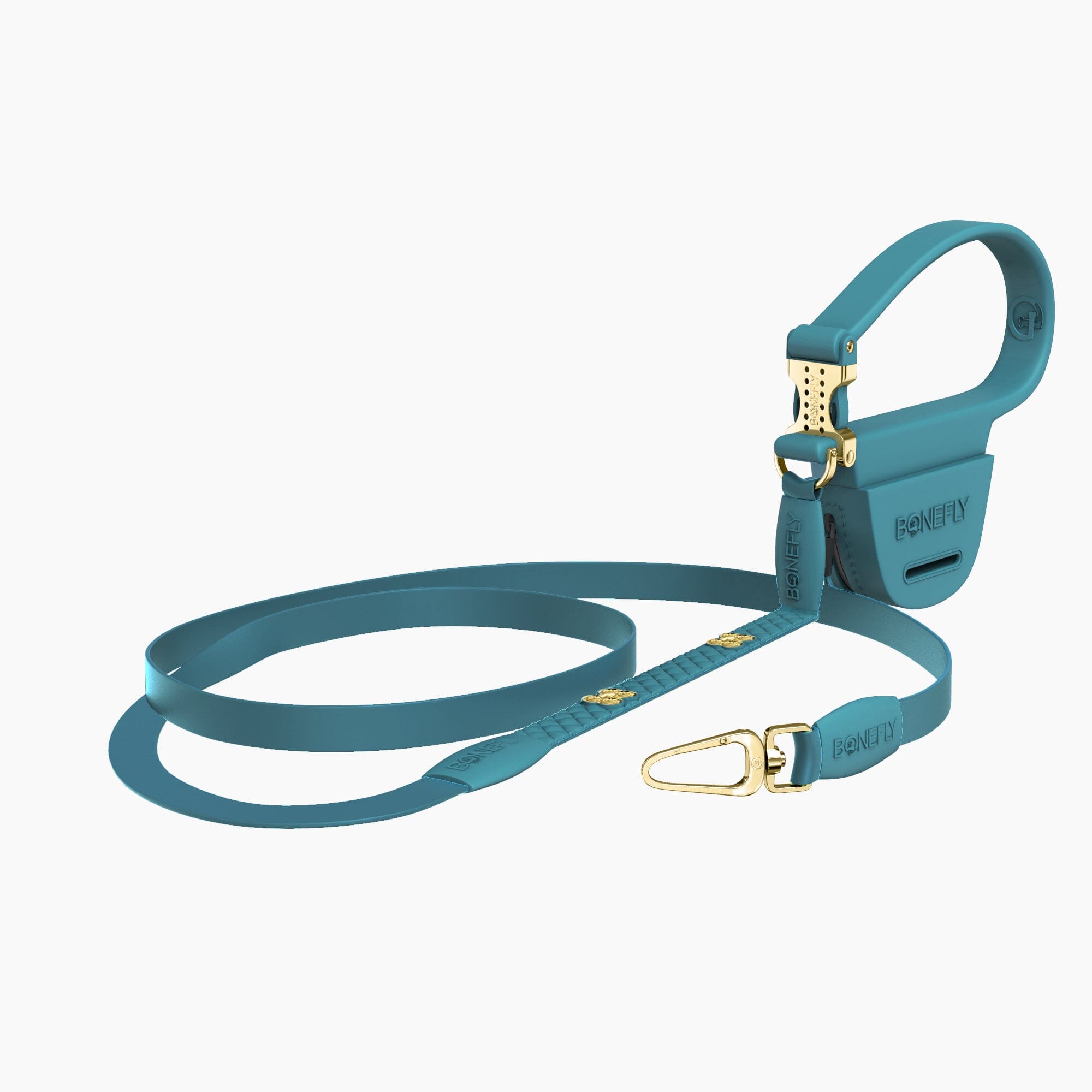 QuiltFLY Signature Gold Bones Leash