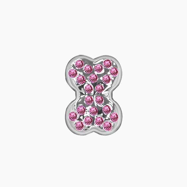 SWAROVSKI SILVER-PINK BONES